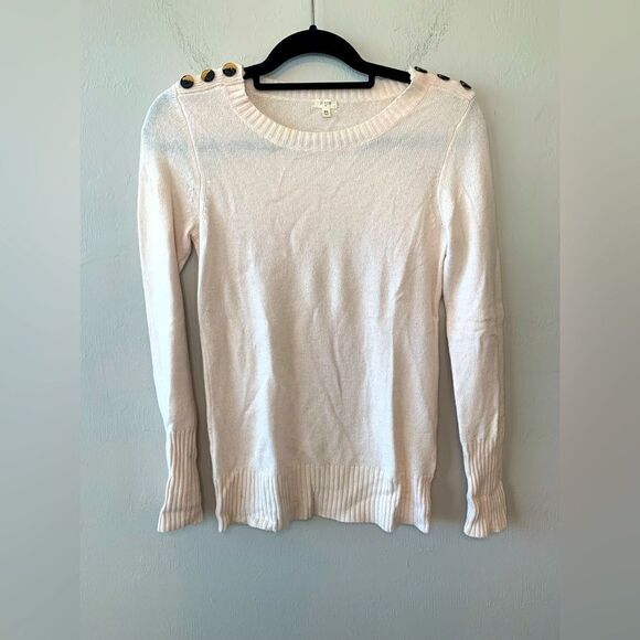 J Crew Factory alpaca/wool blend off white sweater size XS - Picture 1 of 8